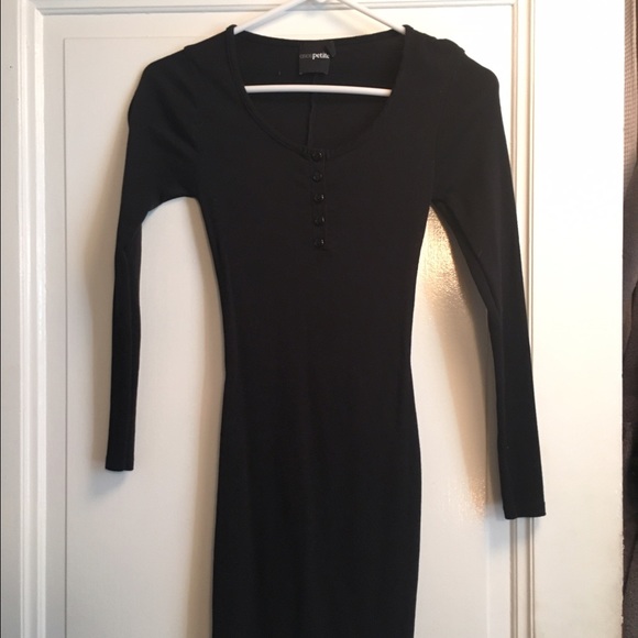 ASOS Petite ribbed mini button front dress - Picture 1 of 3